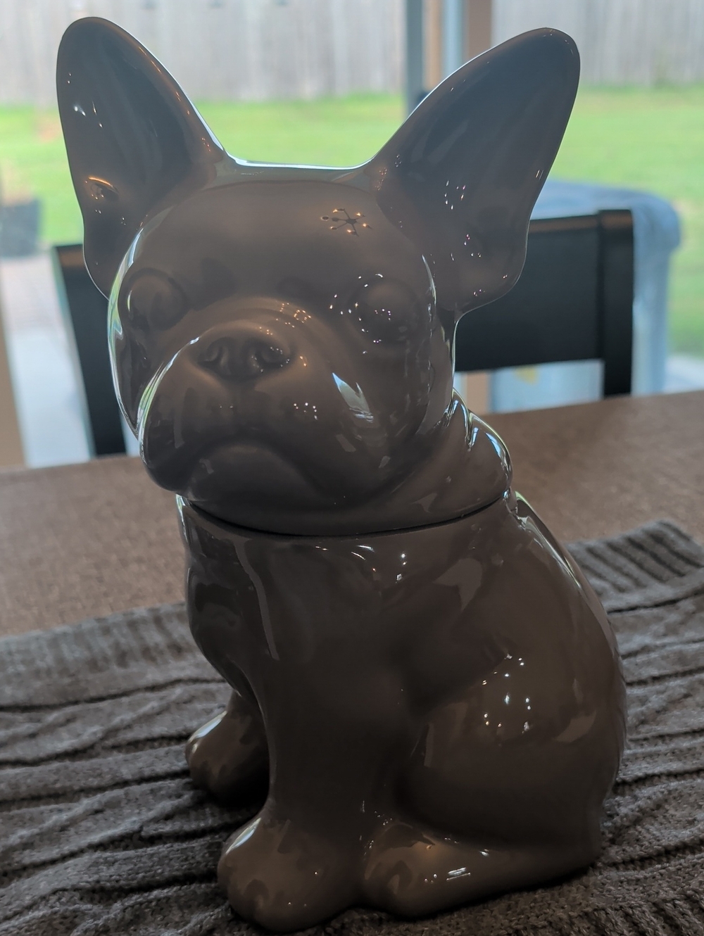 Threshold French Bulldog Cookie/Dog Treat Jar Taupe Grey